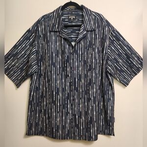 Rocawear Men's Navy and White Striped Shirt Size XL.  #E18